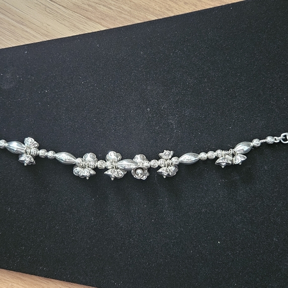 Brighton Silver Floral Necklace And Bracelet - Picture 4 of 4